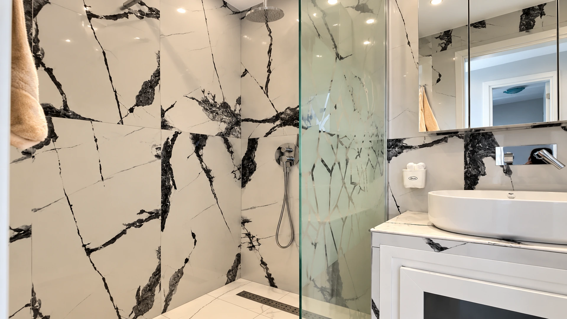 Bathroom with walk-in shower